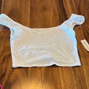 PacSun Off-Shoulder White Crop Top